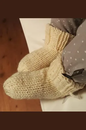 Merkloos Geiten wollen Babysokjes , Maat L 15CM