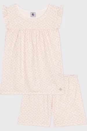 Petit Bateau Katoenen pyjamashort met bloemenprint voor kinderen Meisjes Pyjamaset - - Maat 110