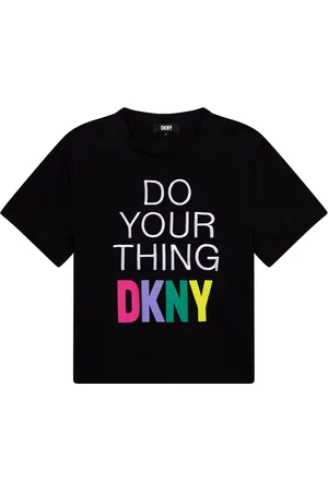 DKNY D35s31 T-shirt Met Korte Mouwen Zwart 6 Years