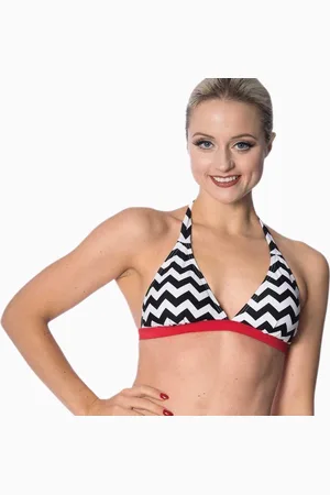 Banned Retro BLACK COFFEE Bikinitop - L - /Wit