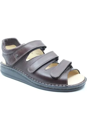 Finn TUNIS, 01511-676130, Bruine heren sandalen wijdte H