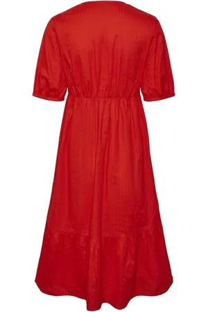 Pieces® Pcmanon 2/4 Midi Dress Poinciana XS