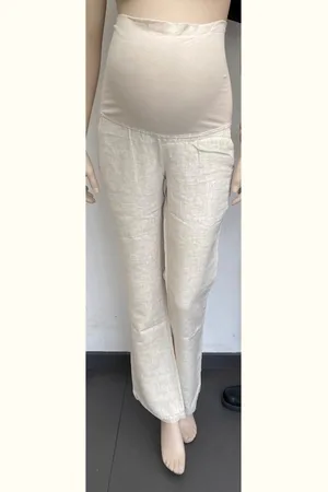 Love2wait Linnen Trousers / Zwangerschapsbroek maat 28