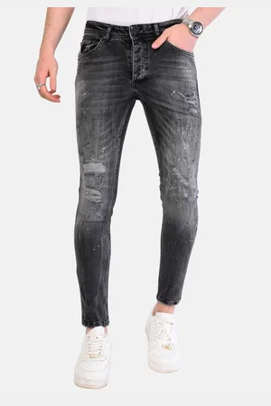 Local Fanatic Paint Splatter Jeans Heren Slim Fit - 1069