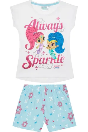 Nickelodeon Shimmer-and-Shine Pyjama met korte mouw - - Maat 98
