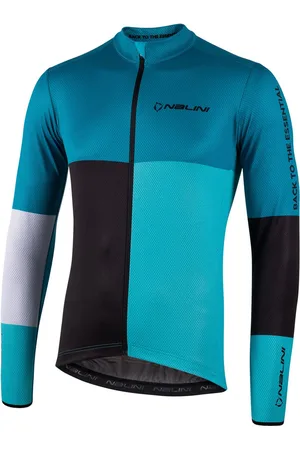 Nalini Heren - Fietsshirt - Lange Mouwen - Wielrenshirt - - Blauw - NEW LS COFFEE JERSEY - XL