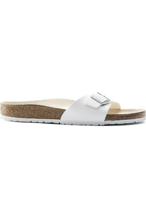 Birkenstock Madrid Dames Slippers White Regular-fit | | Imitatieleer | Maat 45 | 040731