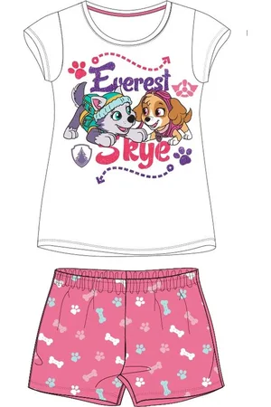 Nickelodeon Paw Patrol shortama / pyjama Skye & Everest wit/roze maat 128