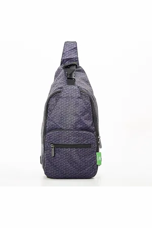 eco Crossbody Bag - I06BK - Black - Disrubted Cubes