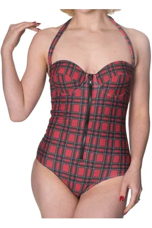 Banned Retro Wild plains tartan Badpak - Ruitjes - XL