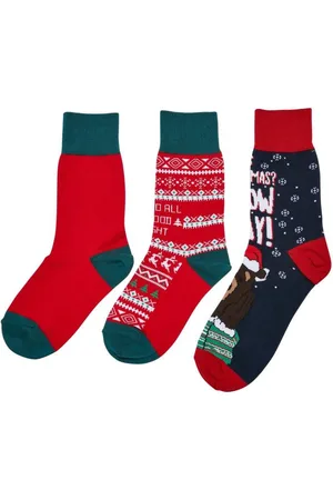 Urban classics Christmas Bear Kids 3-Pack Sokken Kinderen - 39/42