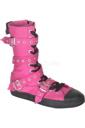 Demonia Deviant-204 US12 - Mt.44 Met buckels en gespen in kleur