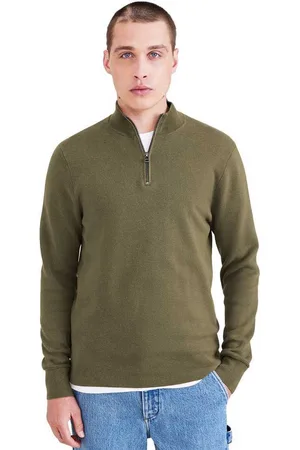 Dockers Half Rits Trui Groen S Man
