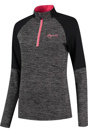 Rogelli Enjoy Runningtop - Sporttrui Dames - Grijs/Zwart/Roze - Maat XS