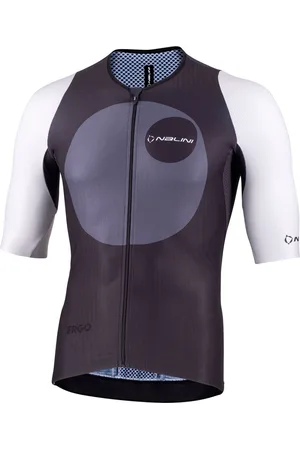 Nalini Heren Fietsshirt korte mouwen - wielrenshirt Zwart - FAST JERSEY Grey/Black - XXXL