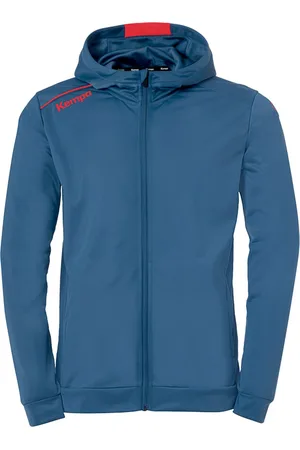 Kempa Player Hood Jacket IJsgrijs-Fluo Rood Maat 3XL