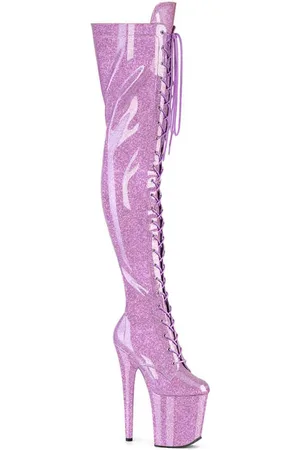 Pleaser FLAMINGO-3020GP Plateau Overknee Laarzen - 38 Shoes