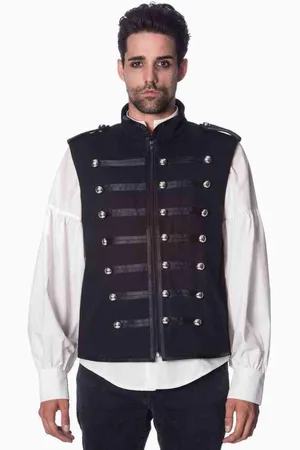 Banned Retro Military Waistcoat - L