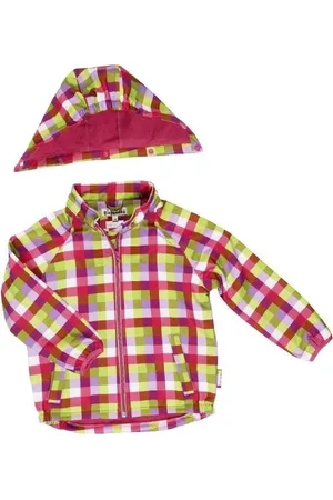 Playshoes Softshell jas geblokt roze maat 86