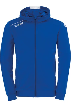 Kempa Player Hood Jacket Kind Royal-Wit Maat 128