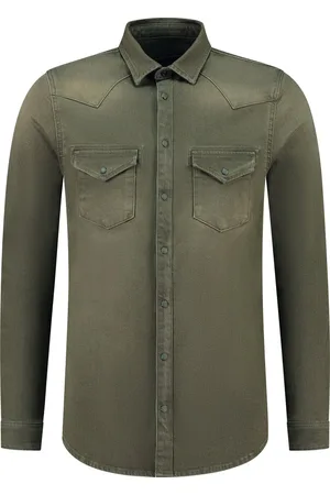 Purewhite Heren Slim Fit Overhemd - - Maat L