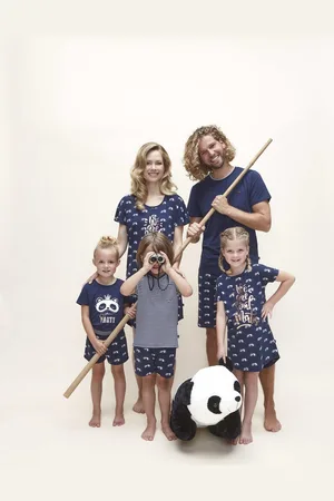 Charlie Choe Meisjes pyjama We Are Soul Mates Panda Indigo