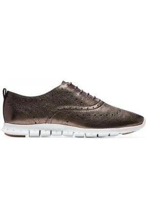 Cole Haan Zerogrand Wing Oxford Bronze Metal Leather White-Schoenmaat 43,5