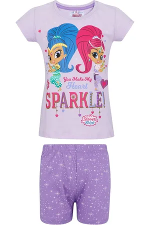 Nickelodeon Shimmer-and-Shine Pyjama met korte mouw - - Maat 92
