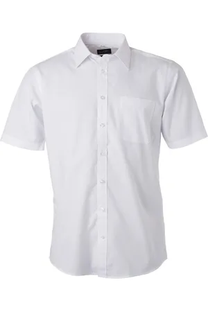 James & Nicholson James and Nicholson Herenshort Poplin Shirt met korte mouwen