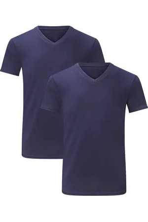 Bamboo Basics Comfortabel & Zijdezacht Velo - Bamboe T-Shirts V-Hals (Multipack 2 stuks) Heren - Korte Mouwen - - L