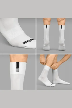 GripGrab Lightweight SL 3PACK Performance Zomer Fietssokken 3 Paar Coolmax Wielersport Sokken Regular Cut - Wit - Unisex - Maat XS (35-38)