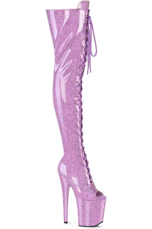 Pleaser FLAMINGO-3021GP Plateau Overknee Laarzen - US 12 - 42 Shoes