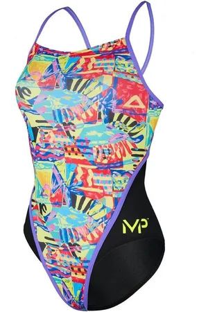 Michael Phelps Riviera RB - Badpak - Dames - 28 - Multicolor/Zwart