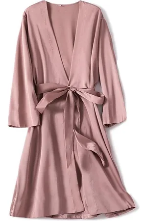Merkloos Luxe Nachtjapon Dames - Sexy - Gewaad - Satijn - Lingerie - Badjas - Kimono - - M