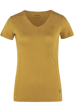 Fjällräven Abisko Cool T-shirt Women - Outdoorshirt - Dames - Geel - Maat L