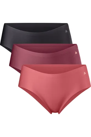 DANISH ENDURANCE Naadloze Hipsters voor Dames- Sporten & Iedere dag- 3-pack- Veelkleurig (Zwart, Blush, Ruby)- Maat M