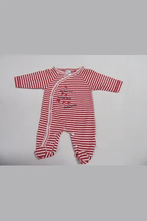 Dirkje Pyjama, katoen , unie , gestreept rood / wit 6maand 68
