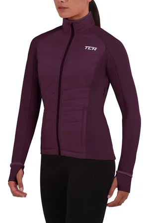 TCA Dames Excel Hardloper All-Season Lichtgewicht Waterafstotend Opvouwbaar Hardloopjack - Paars, XS