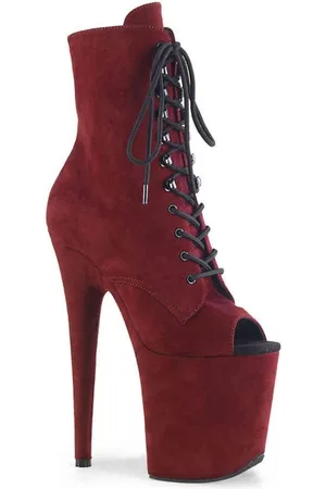 Pleaser FLAMINGO-1021FS Plateau Laarzen, Paaldans schoenen - Paaldans schoenen - 36 Shoes - rood