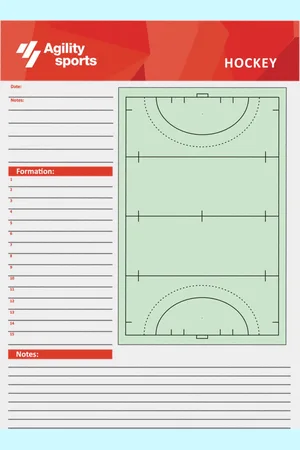 Agility Sports Schrijfblok Voor Tactiekmap Hockey