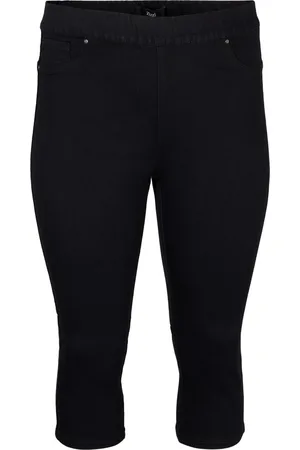 Zizzi JTALIA KNICKERS Dames Jeans - Black - Maat S (42-44)