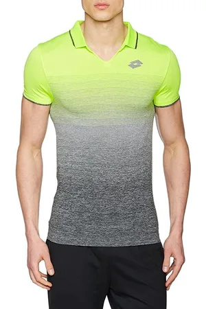 Lotto Court II Polo - Seamless sportpolo - Tennispolo - Heren - Maat M -Neo / Grijs