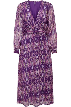 ONLY ONLVIVA LIFE L/S MIDI DRESS PTM Dames Jurk - Maat S