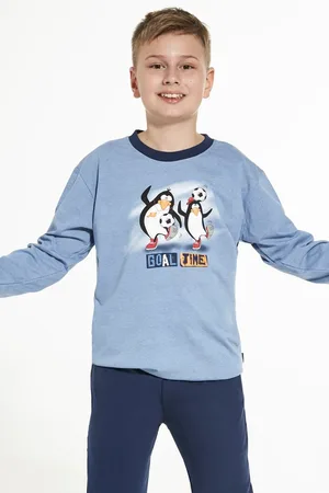 Cornette Katoenen Pyjama Jongens Winter Matching Gezin Pyama Lange Mouw Lange Broek Goal Time 477/136 267/136 110/116