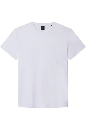 Hackett Amr Embotee T-shirt Met Korte Mouwen Heren - White - XL