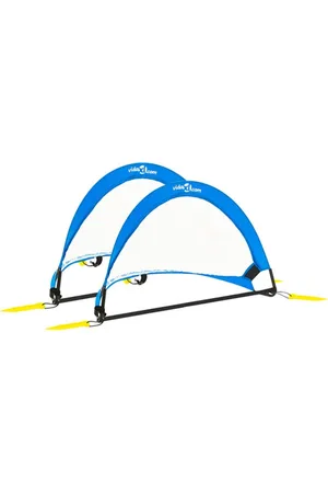 vidaXL 2 - st - Kindervoetbaldoelen - met - opbergtas - 75,5x46x48 - cm
