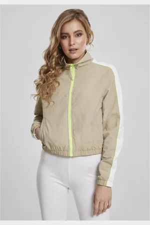 Urban classics Short Piped Trainings jacket - M - /Wit