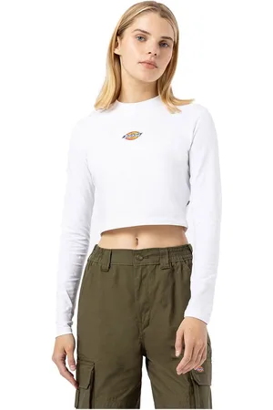 Dickies Maple Valley T-shirt Met Lange Mouwen Wit L Vrouw
