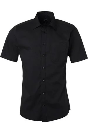 James & Nicholson James and Nicholson Herenshort Poplin Shirt met korte mouwen