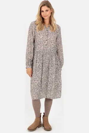 Camel Active Jurk met Allover-print - Maat womenswear-XS - Kaki